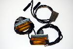 68-69 Charger hood mounted turn signal indicator assembly set. Includes jumper pig tail & rubber boots